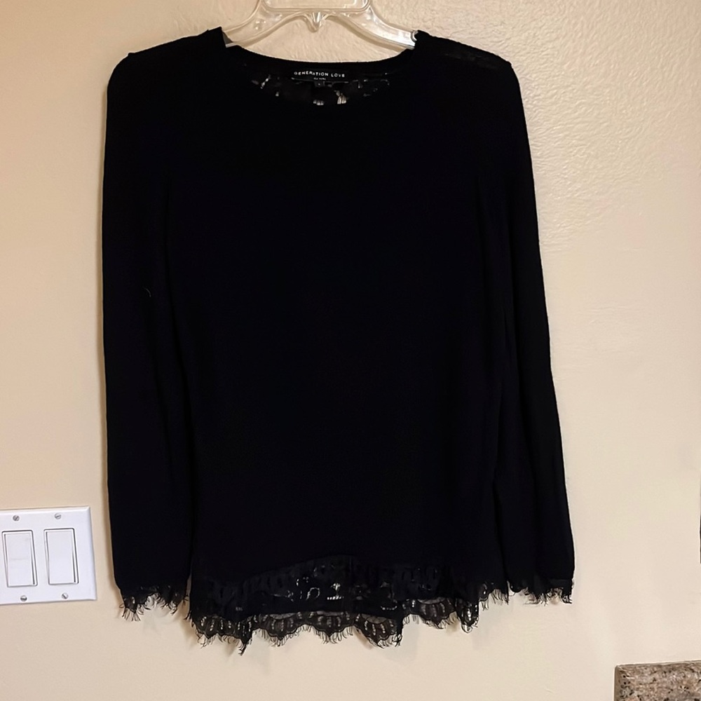Generation Love women’s viscose wool combo blouse